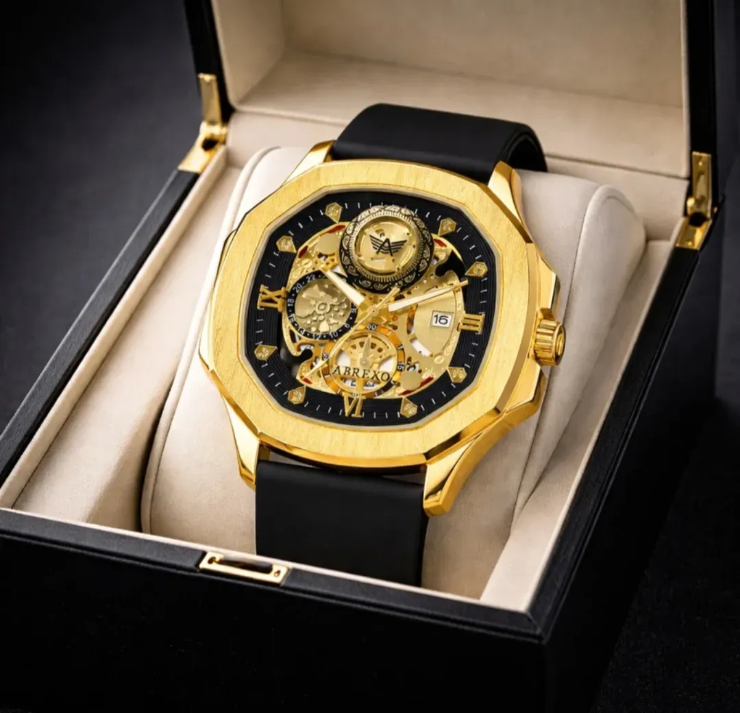 gold look watch